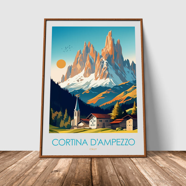 Cortina Dampezzo Minimalist Print
