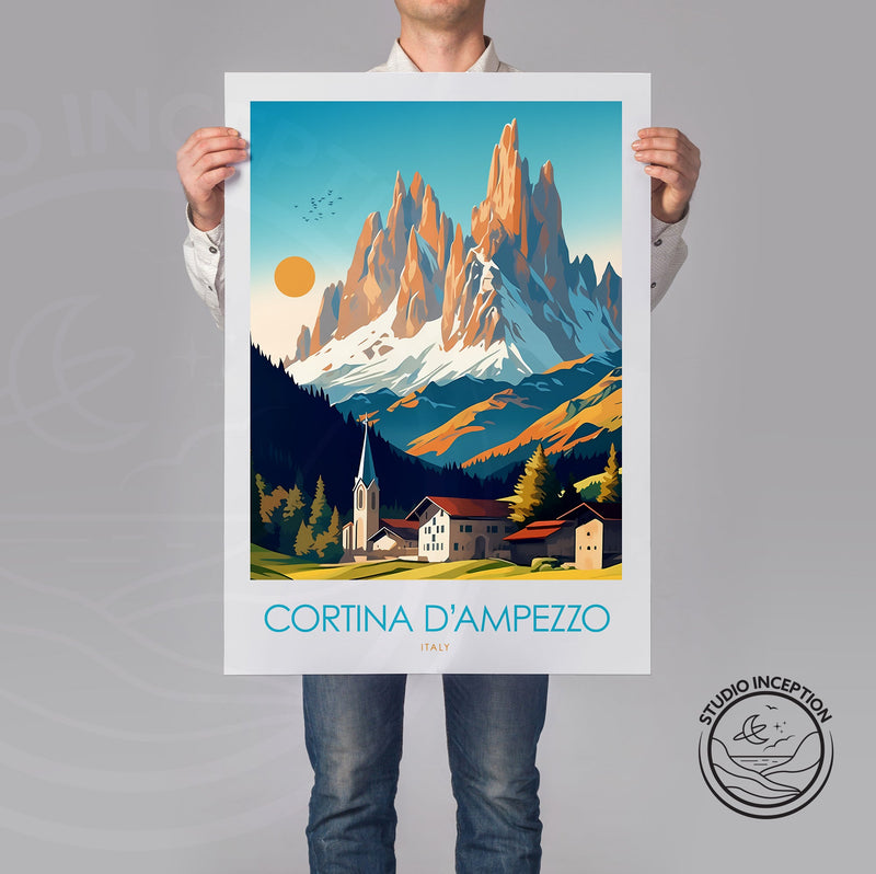 Cortina Dampezzo Minimalist Print