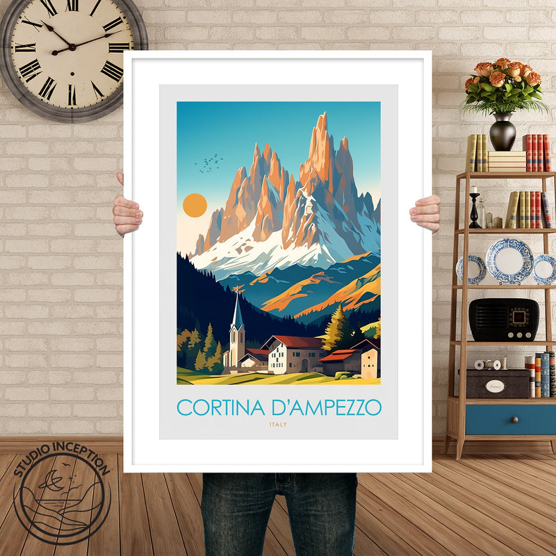 Cortina Dampezzo Minimalist Print