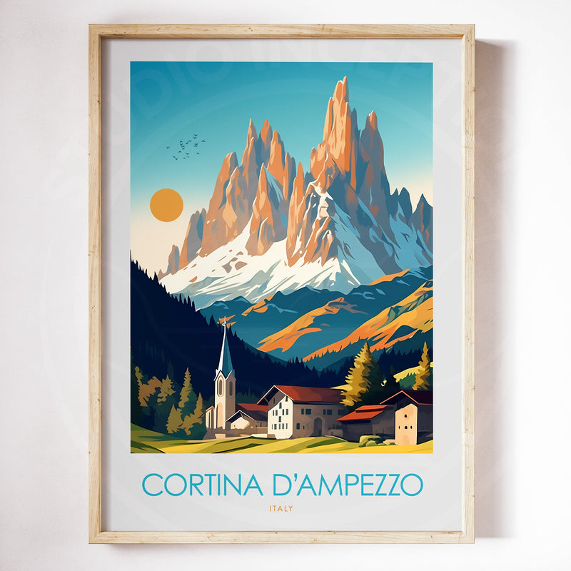 Cortina Dampezzo Minimalist Print