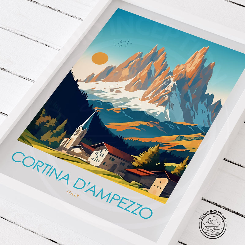 Cortina Dampezzo Minimalist Print