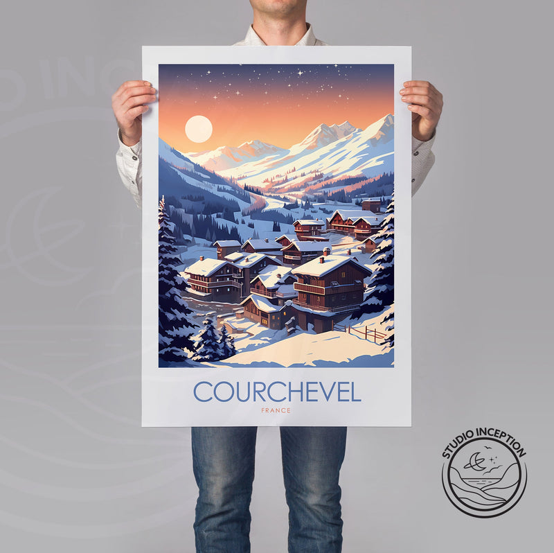 Courchevel Minimalist Print