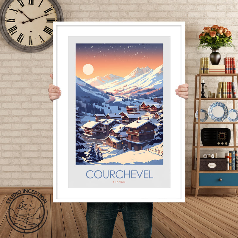 Courchevel Minimalist Print