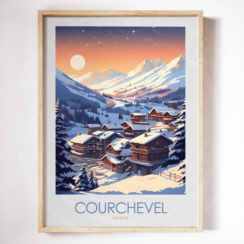 Courchevel Minimalist Print