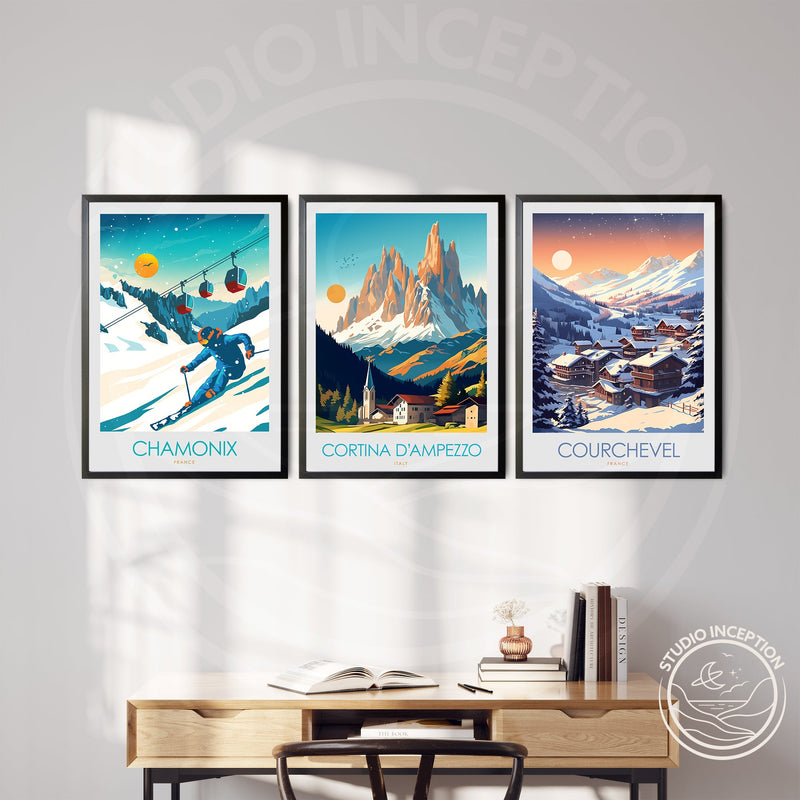 Courchevel Minimalist Print