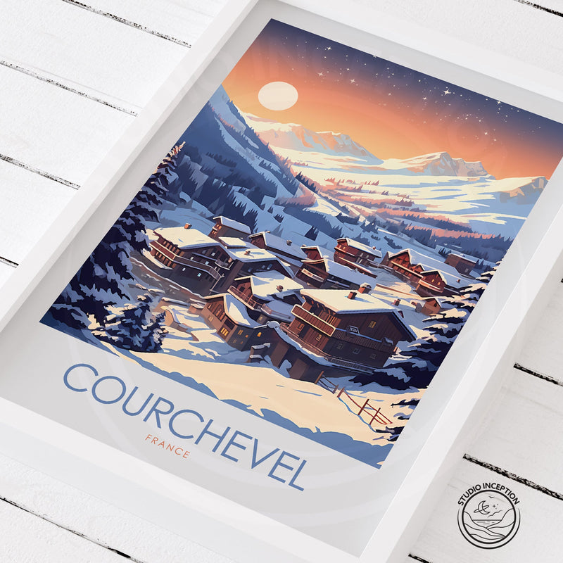 Courchevel Minimalist Print