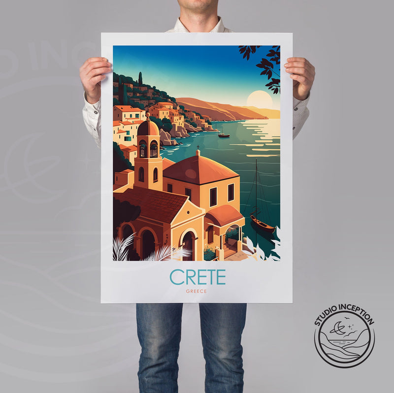 Crete Minimalist Print