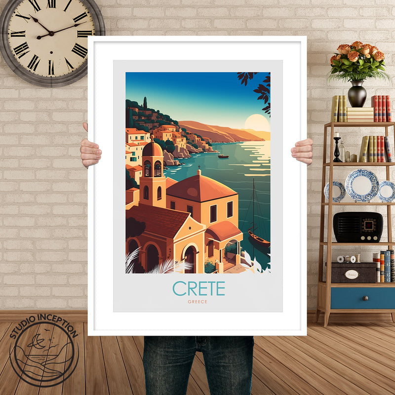 Crete Minimalist Print