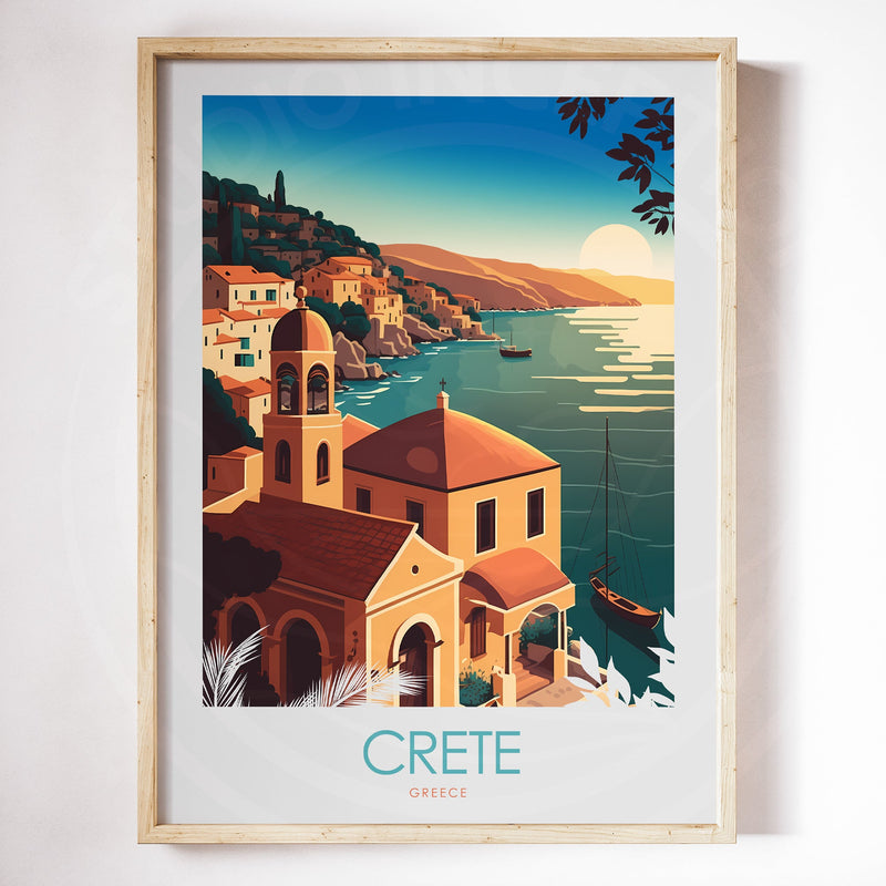 Crete Minimalist Print