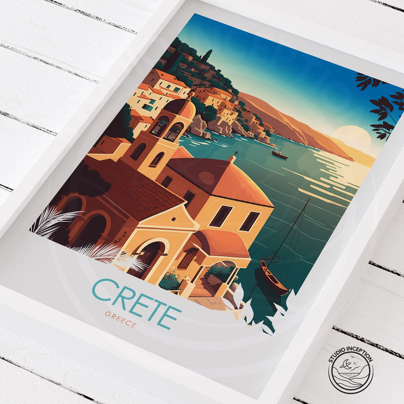 Crete Minimalist Print