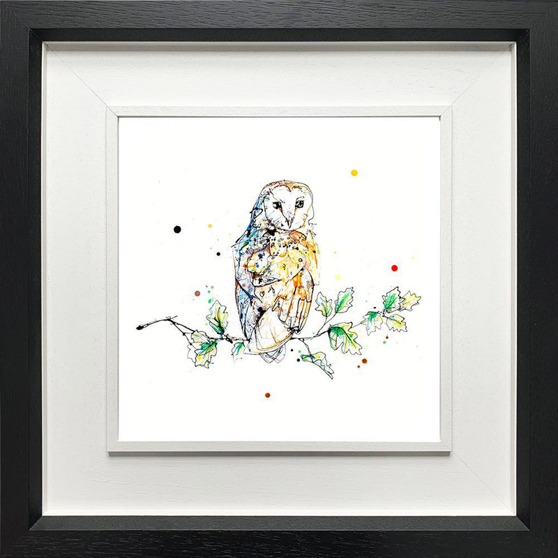 Curio - Barn Owl Print, 30x30cm with Size and Presentation Options