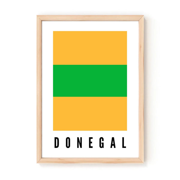 County Donegal Flag Style A4 Print
