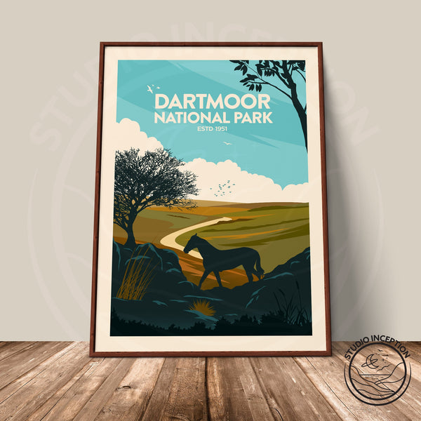 Dartmoor National Park Traditional Style Print