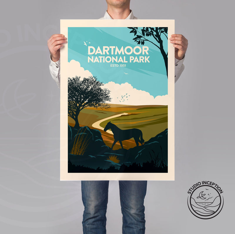 Dartmoor National Park Traditional Style Print