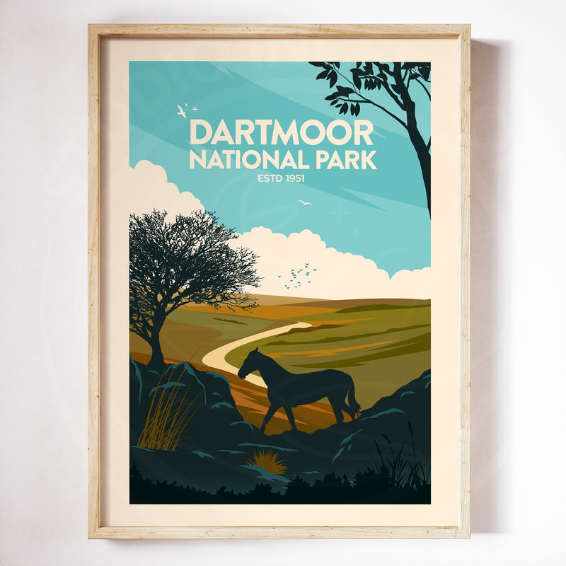 Dartmoor National Park Traditional Style Print