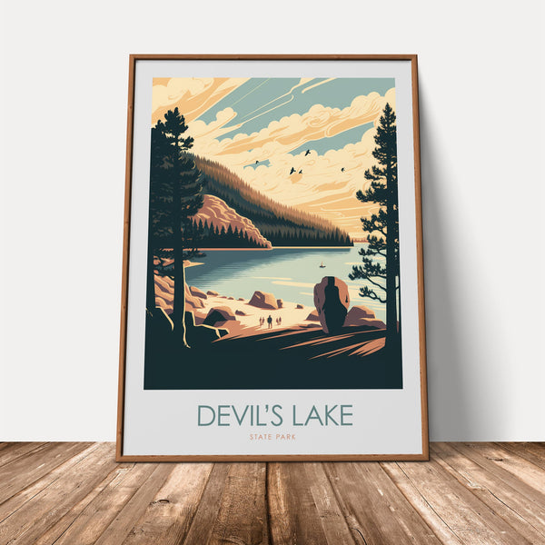 Devil's Lake Minimalist Print