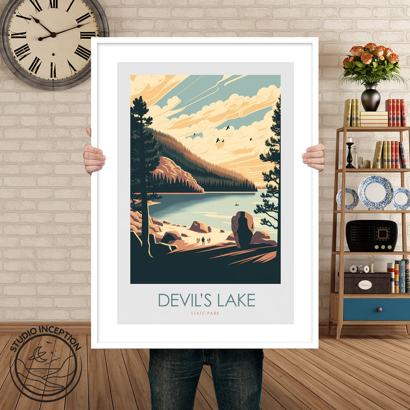 Devil's Lake Minimalist Print