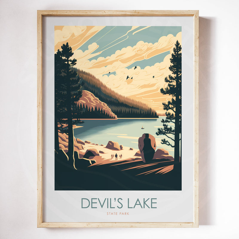 Devil's Lake Minimalist Print