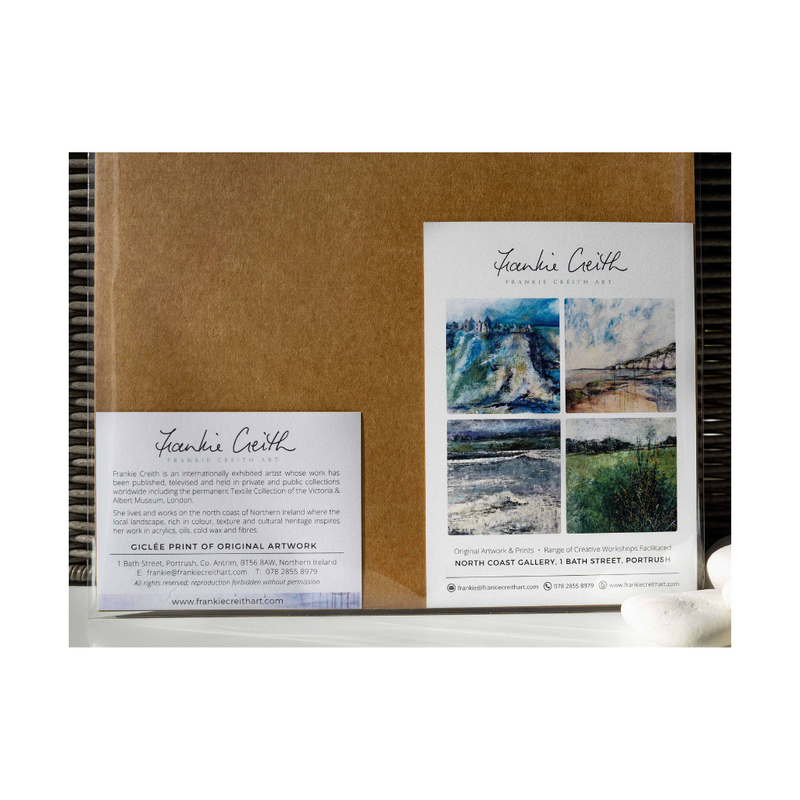 Dunluce Castle artist postcard and packaging