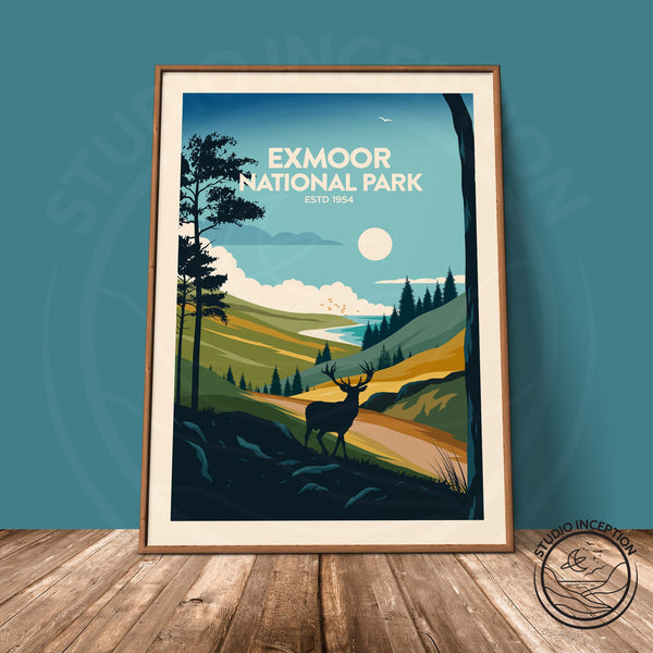 Exmoor National Park Traditional Style Print