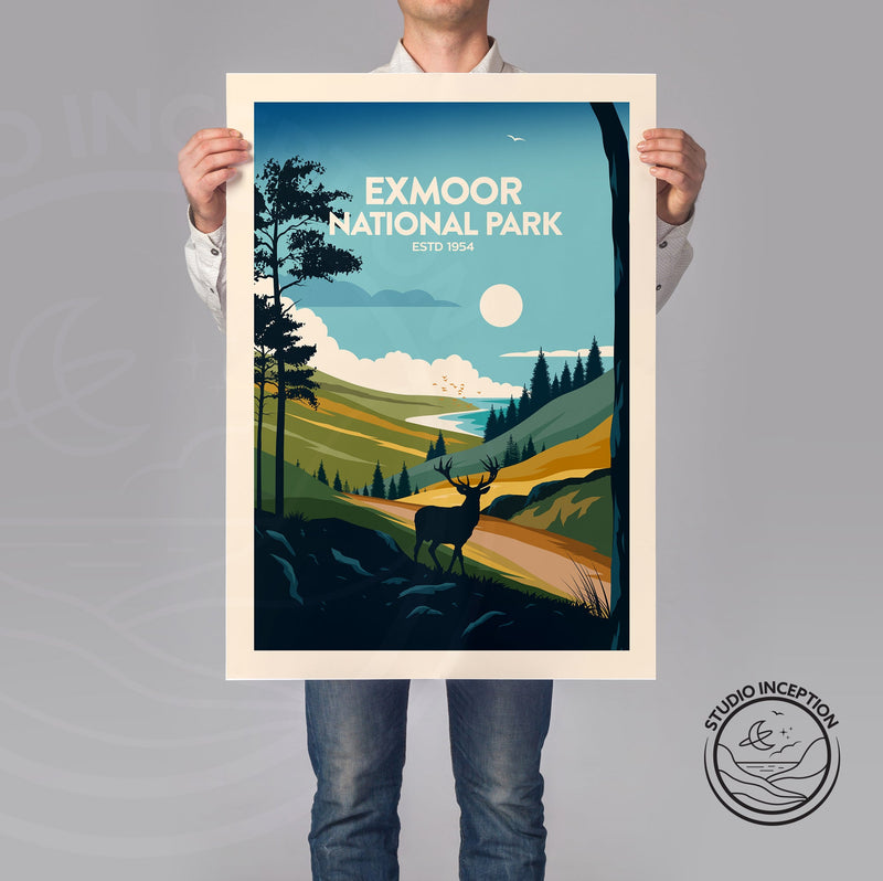 Exmoor National Park Traditional Style Print