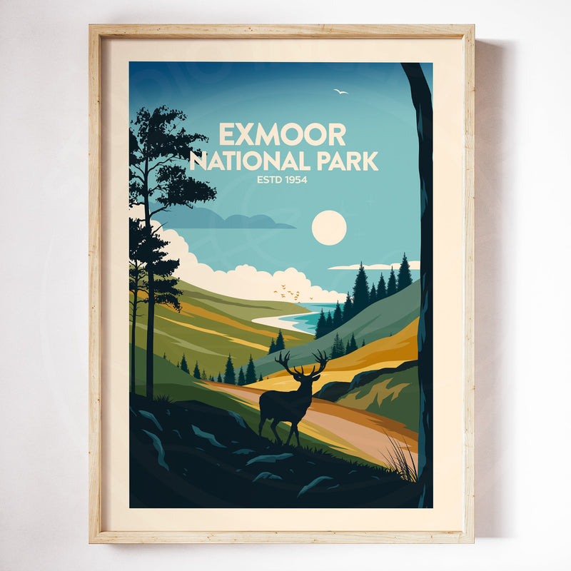 Exmoor National Park Traditional Style Print