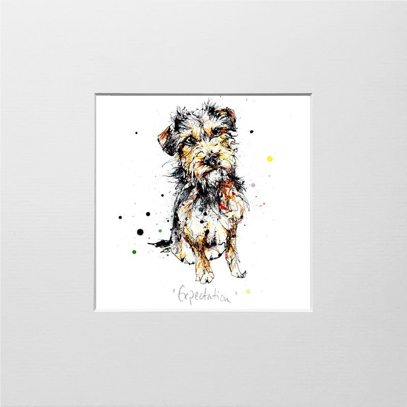 Expectation - Border Terrier Print with Size and Presentation Options