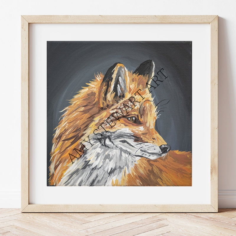 Fox Mounted Print