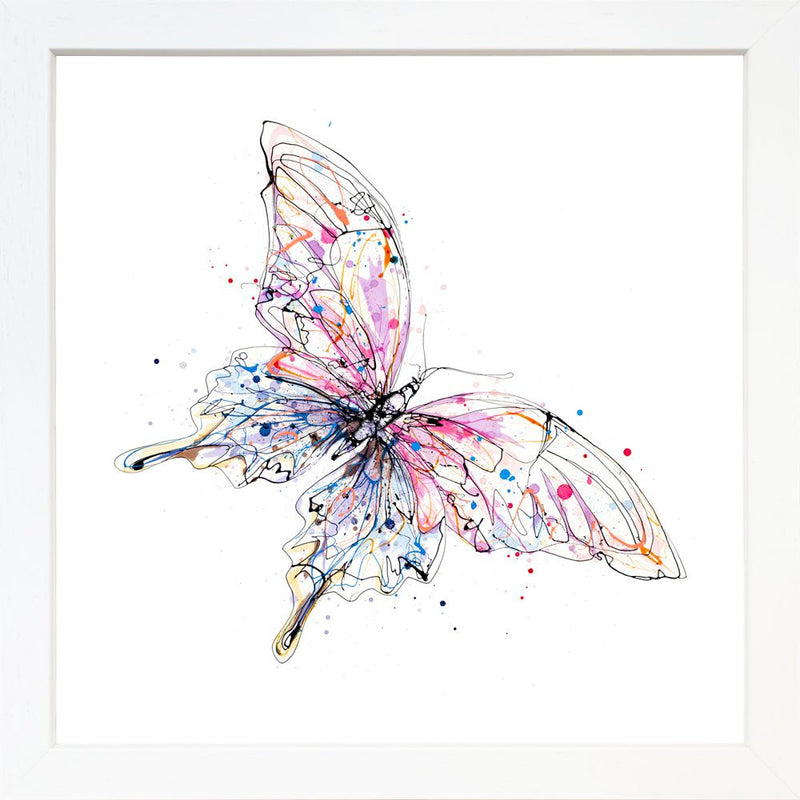 Flutterfly - Butterfly Print, 30x30cm with Size and Presentation Options