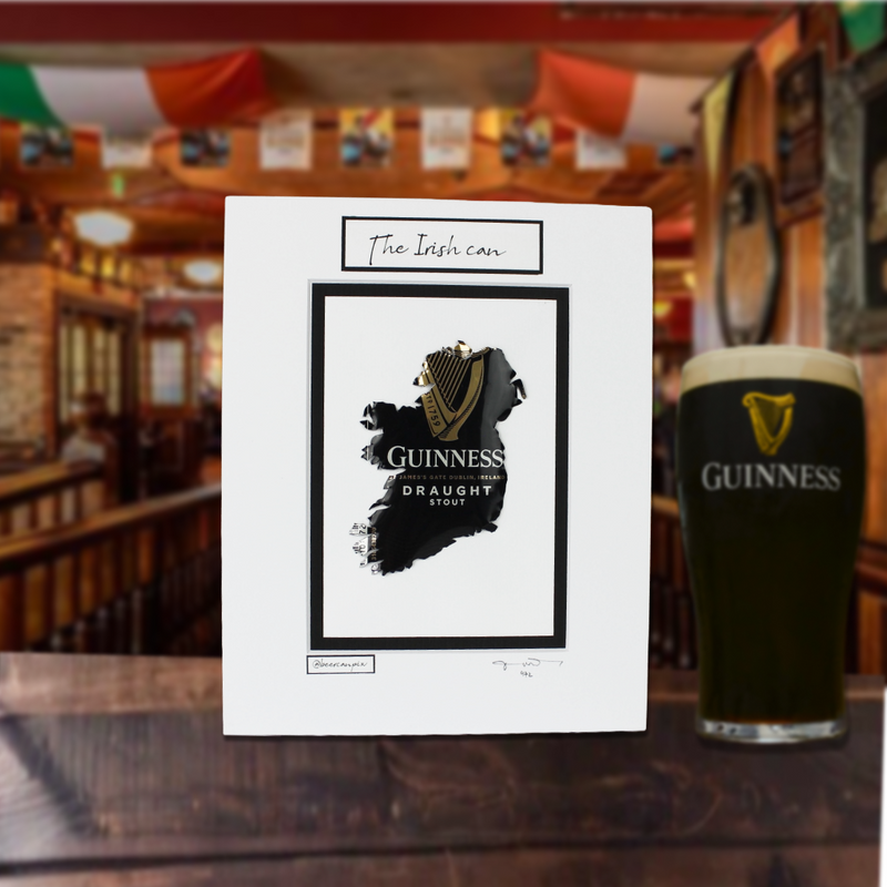 Guinness Draught Can Map of Ireland