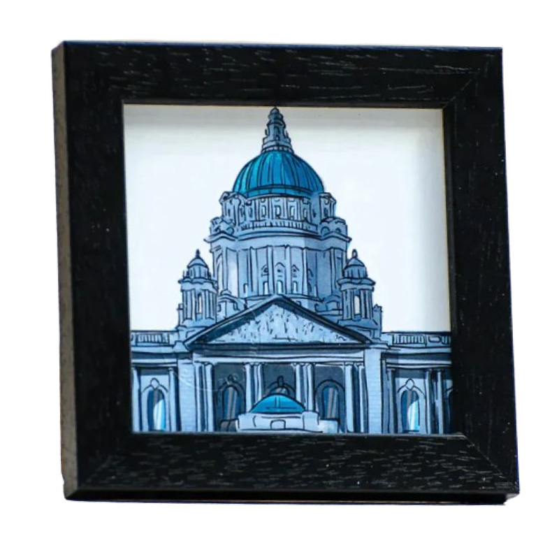 Belfast City Hall Framed Mini Print - Cowfield Design