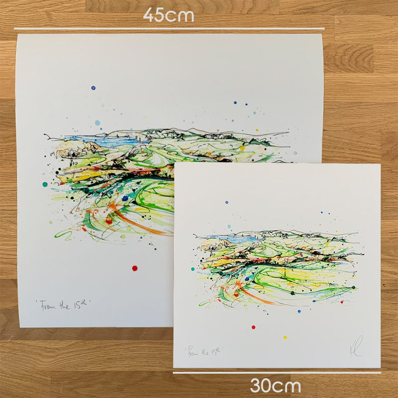 From the 15th - Royal Portrush Golf Print with Size and Presentation Options