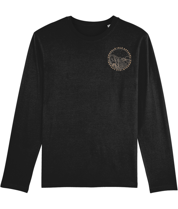 Black Emerald Isle Apparel logo Shuffler Long Sleeve T-Shirt