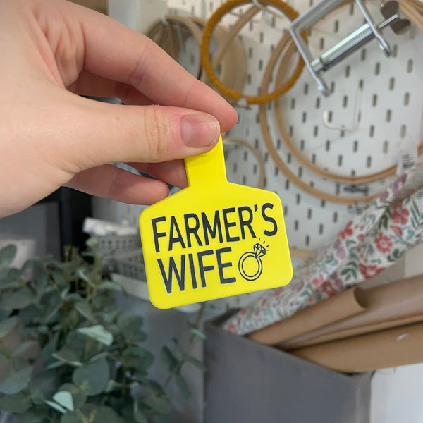 ‘Farmer’s Wife’ Cattle Tag Keyring