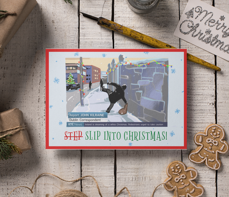 Slip in to Christmas Funny Irish Christmas Card