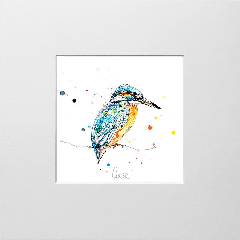 Gaze - Kingfisher Print with Size and Framing Options