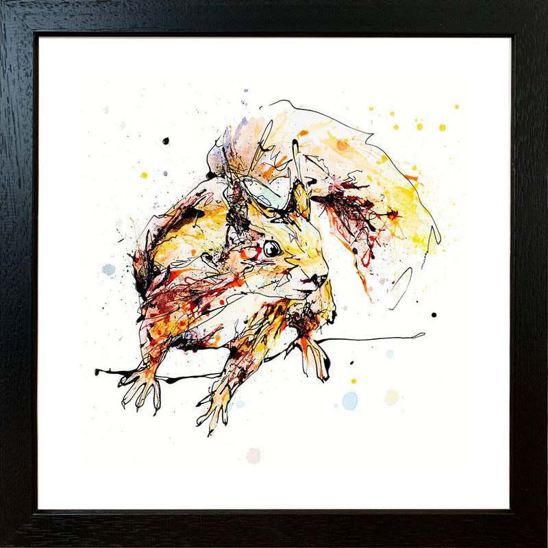 Get Set, Go! - Red Squirrel Print with Size and Presentation Options