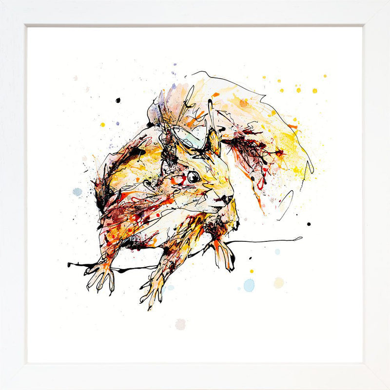 Get Set, Go! - Red Squirrel Print with Size and Presentation Options