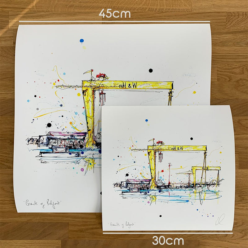 Giants of Belfast - Northern Ireland Print with Size and Presentation Options