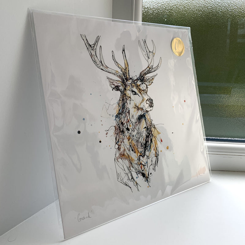 Grand - Stag Print with Size and Presentation Options