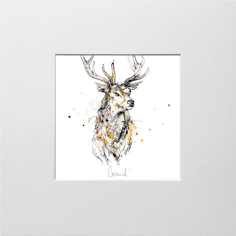 Grand - Stag Print with Size and Presentation Options