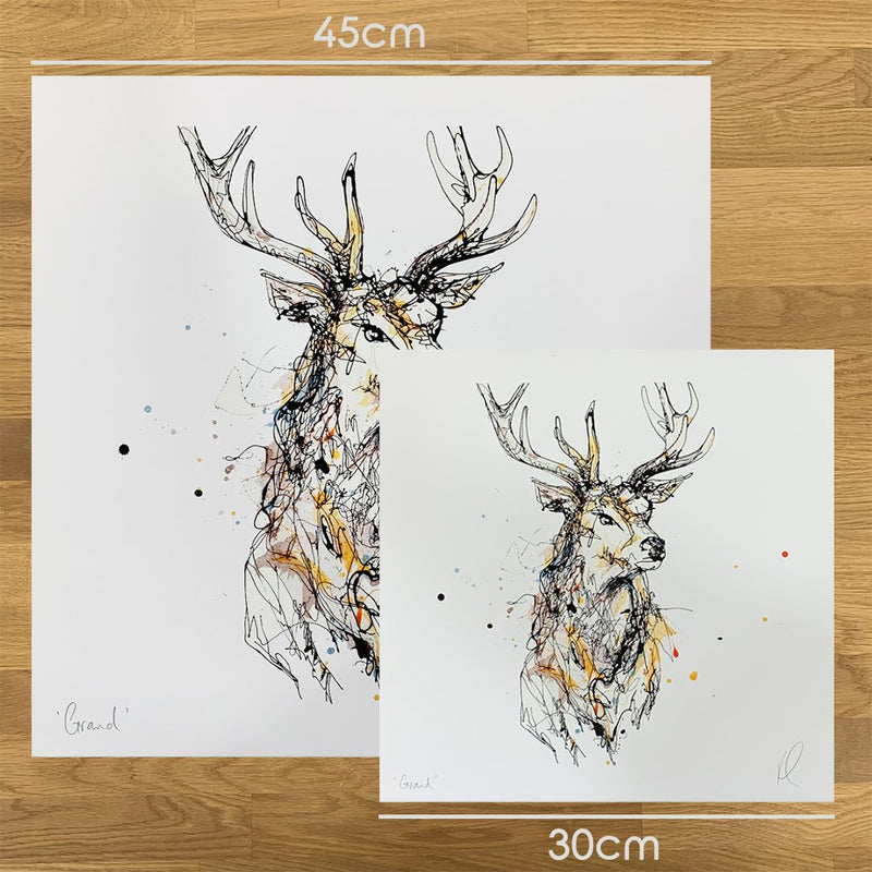 Grand - Stag Print with Size and Presentation Options