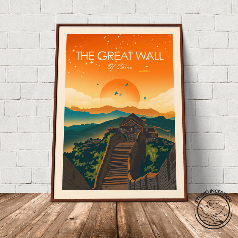 Great Wall of China Traditional Style Print