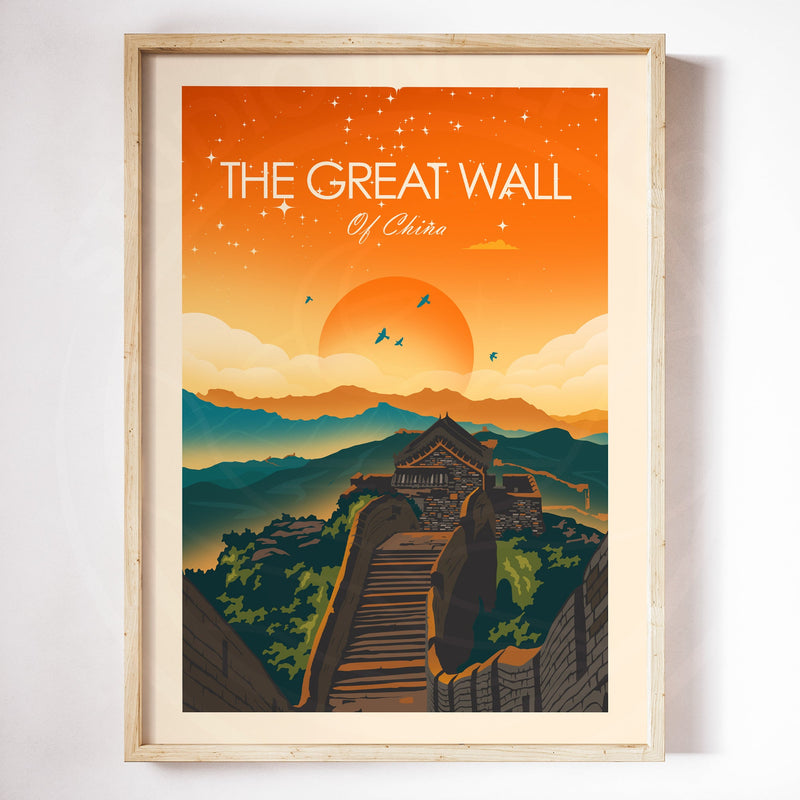 Great Wall of China Traditional Style Print