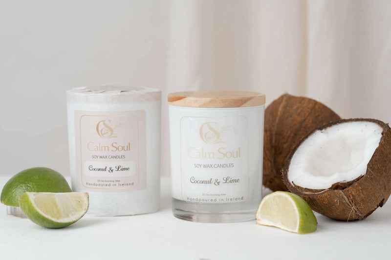 Calm Soul luxury coconut & lime soy wax candle