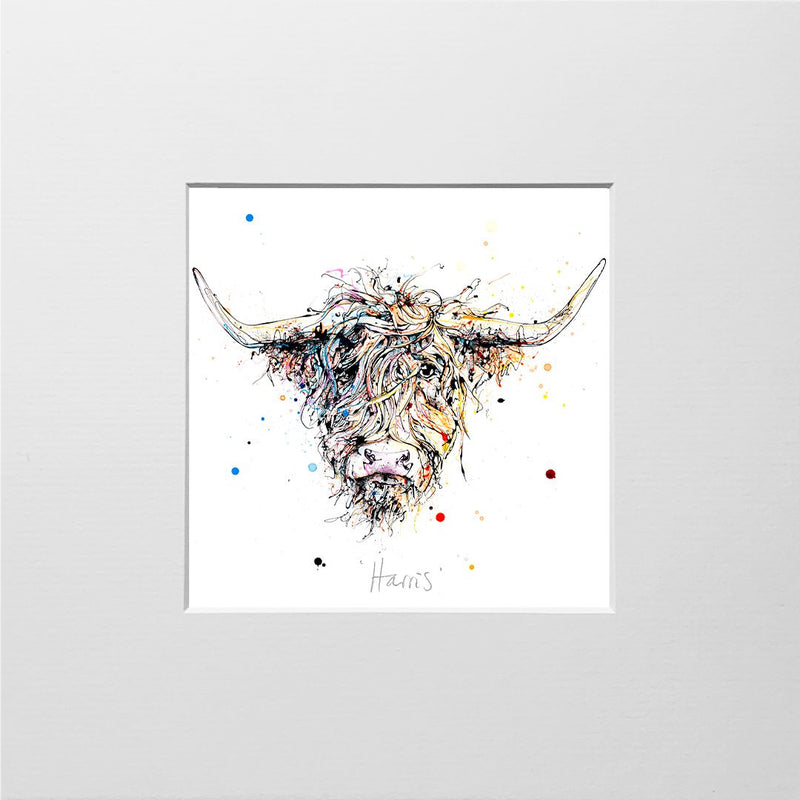 Harris - Highland Cow Print with Size and Framing Options