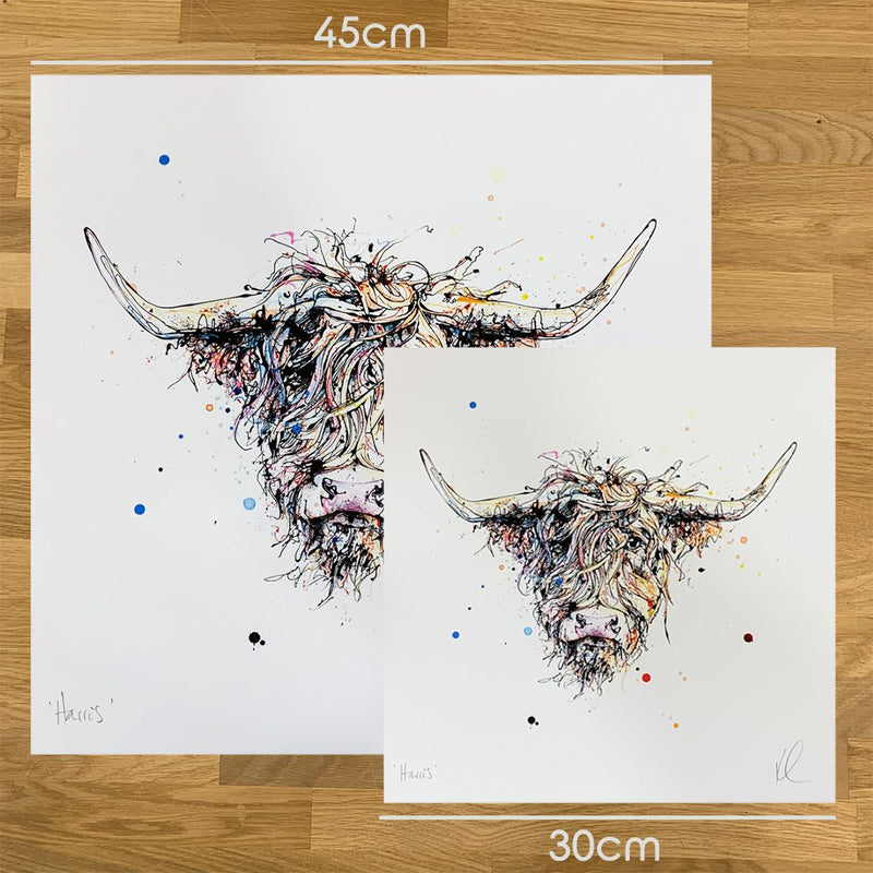 Harris - Highland Cow Print with Size and Framing Options