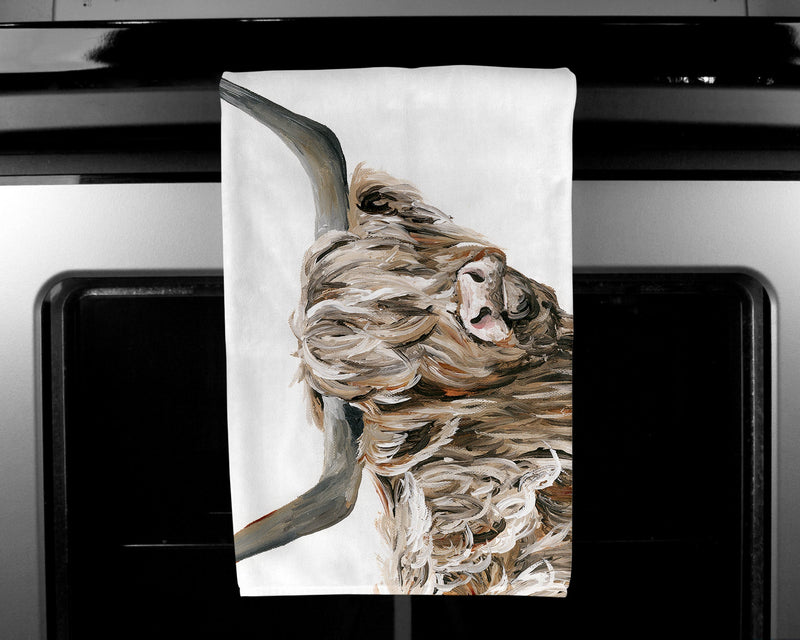 Highland Cow Tea Towel