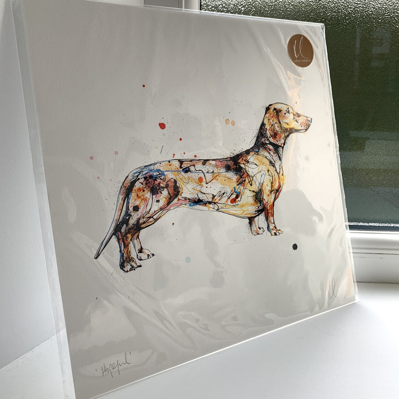 Hopeful - Dachshund Print with Size and Presentation Options