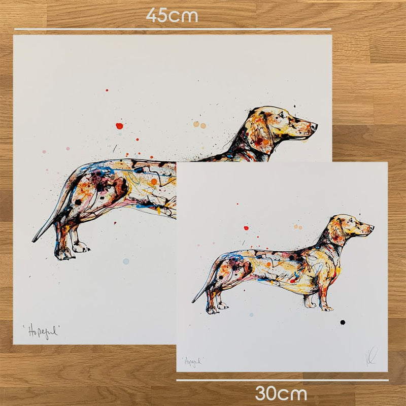 Hopeful - Dachshund Print with Size and Presentation Options